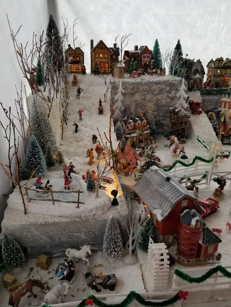 Christmas village miniature scene